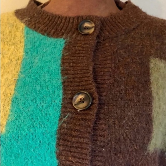 Cider Colorful Block Pattern Cardigan - Picture 2 of 8